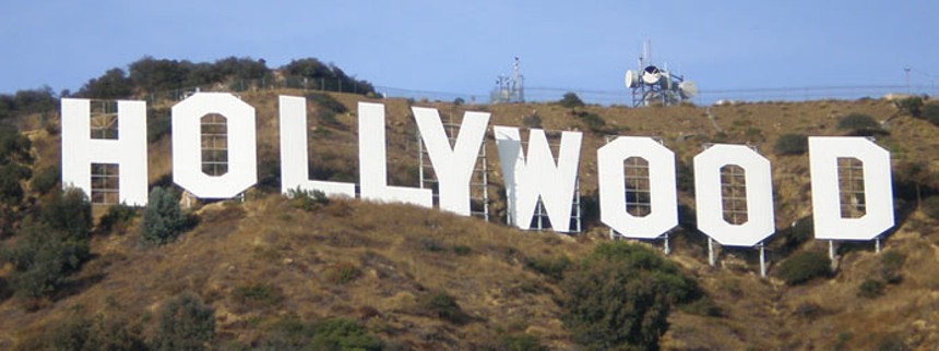 Afhugget hoved ved Hol­lywood-​skil­tet