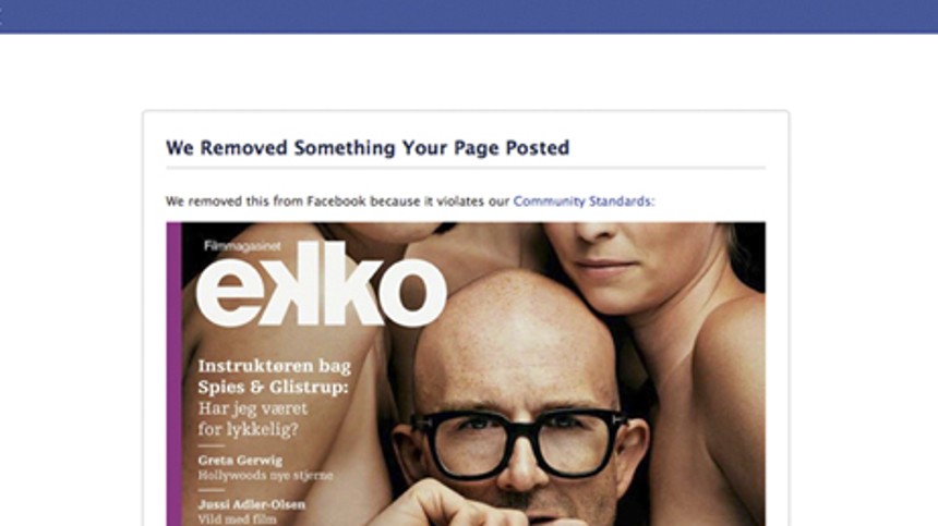 Ekko-forside censureret af Facebook