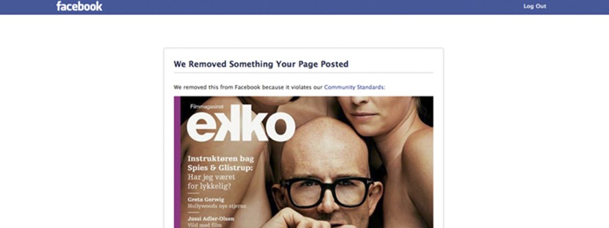 Ekko-forside censureret af Facebook