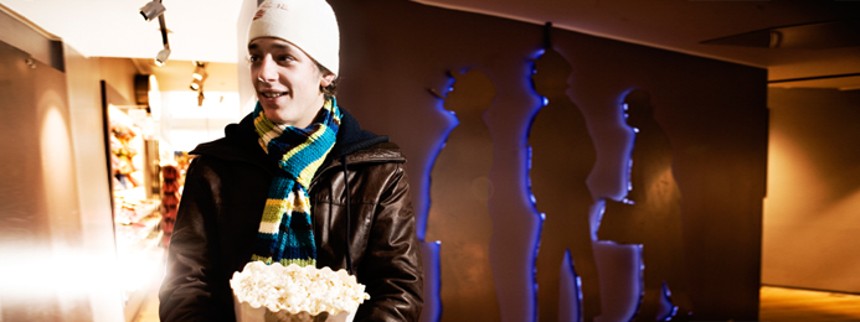 Popcorn ruster dig til at modstå bi­o­graf­re­k­la­mer