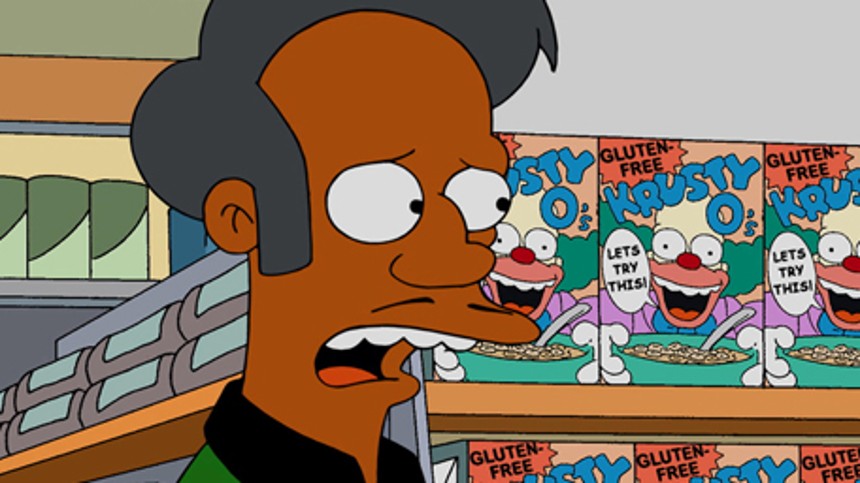 Stemmen bag Simpsons-figur stopper