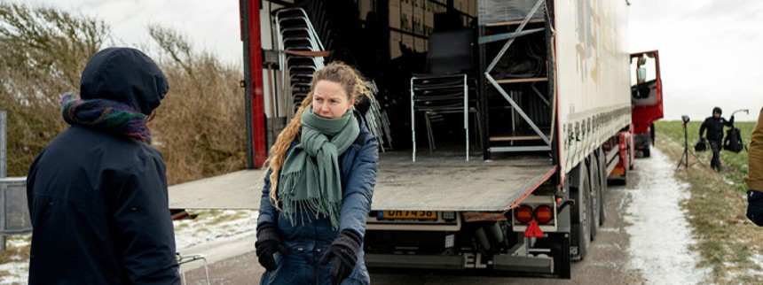 Far og datter på landevejen