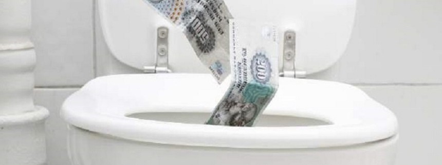 Instituttet skyller penge ud i toilettet